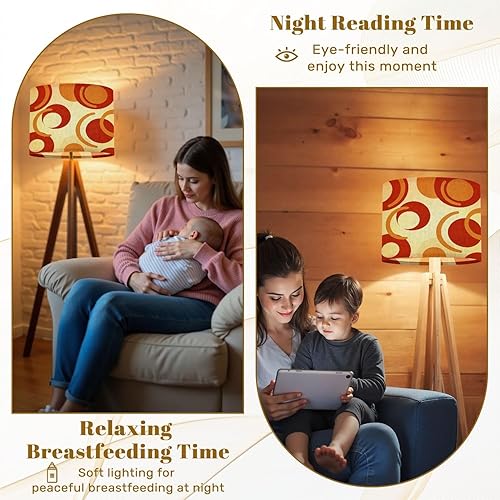 Miniatura 4 de Pantalla de lámpara, ondulada, espiral, psicodélico, Groovy, estilo de los años 70, estilo de mediados de siglo, naranja, retro, para lámparas de