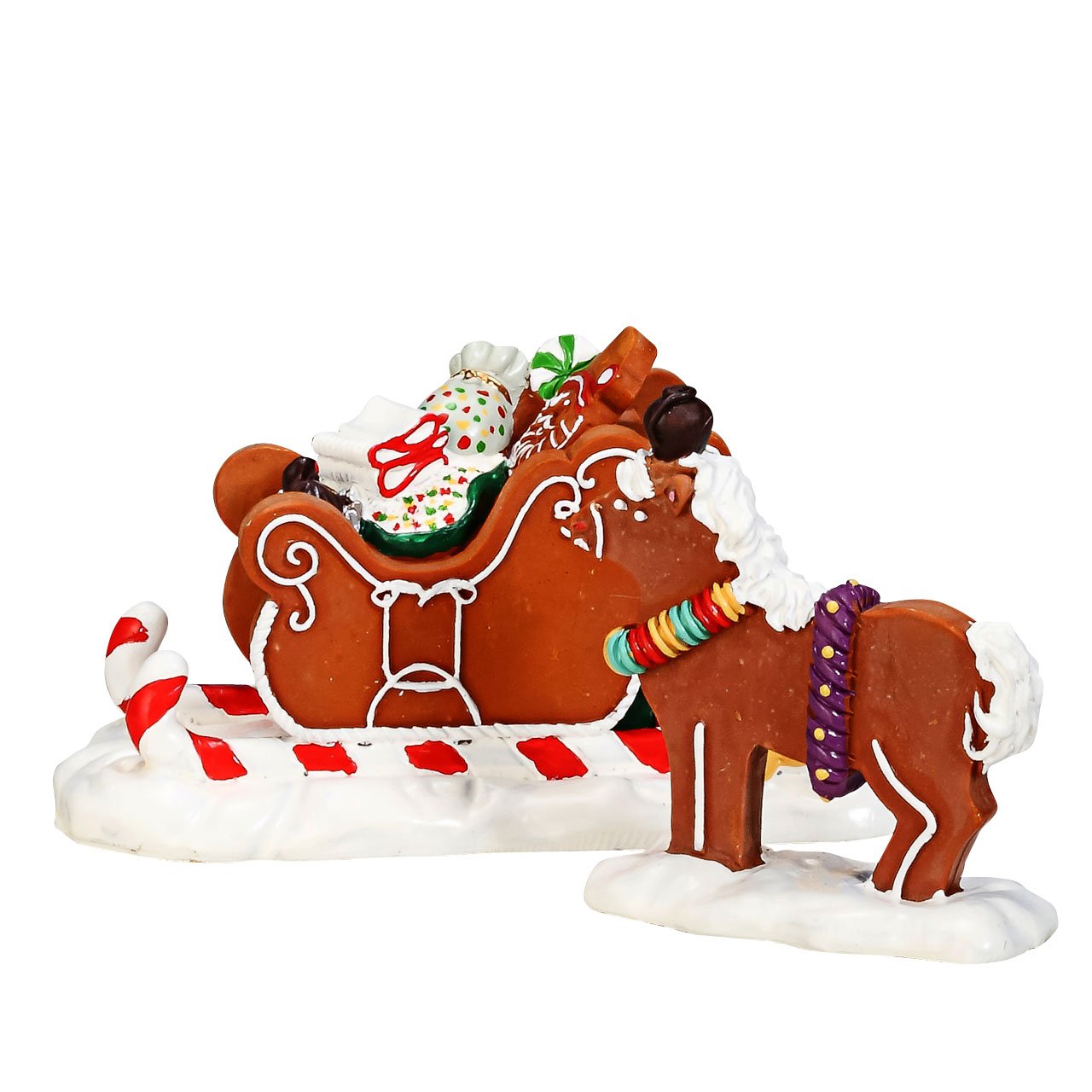 Lemax Santa's Sleighride Porcelain Village Accessory Multicolor Resin 2.28 in. 2 pk