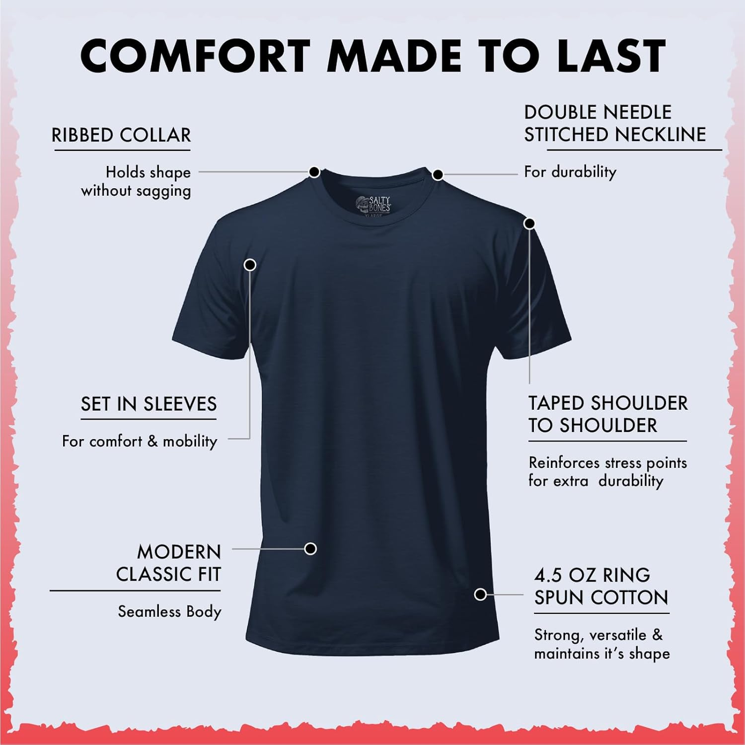 Salty Bones Another Day in Paradise Tropical Beach Graphic T-Shirt, 100% Ringspun Cotton, Classic Fit,Printed in USA - Image 4