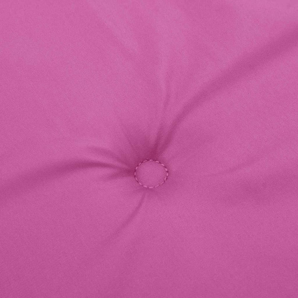 Set di 2 cuscini per sedia a schienale basso, 100 x 50 x 4 cm, in 100% poliestere, con fibra di schiuma, antiscivolo, per sedie da giardino, balcone e terrazza, colore rosa