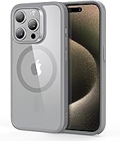 Vista 114 de ESR Serie Cloud Funda para iPhone 15 Pro con MagSafe, soporta carga magnética, delgada, de silicona líquida, absorción de golpes, protección
