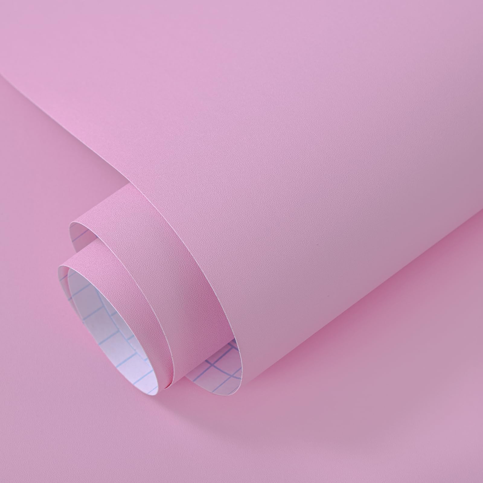 Timeet Self Adhesive Wallpaper Peach Pink Sticky Back Plastic Matt Surface 40CMx10CM Furniture Sticker Peel and Stick Wallpaper Waterproof Vinyl Film Roll for Cabinet Wall — image 1