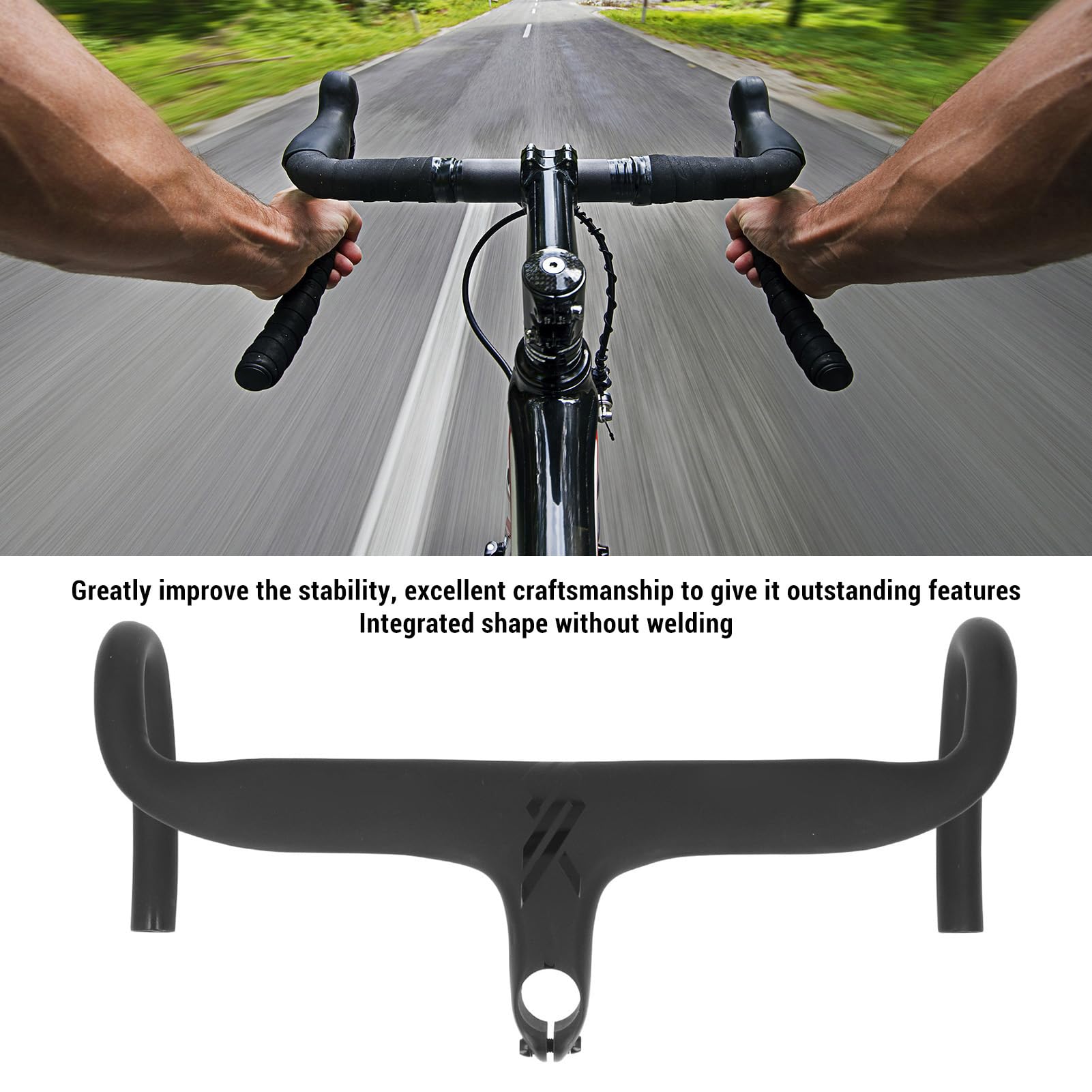 gebogener fahrradlenker Leichter integrierter Lenker aus Aluminiumlegierung für Straßenfahrräder (Ganz schwarz) Sports & Outdoors accessori-per-caschi V6-RM-Delite5-Pinion Wähle Deine Größe:XXXL
