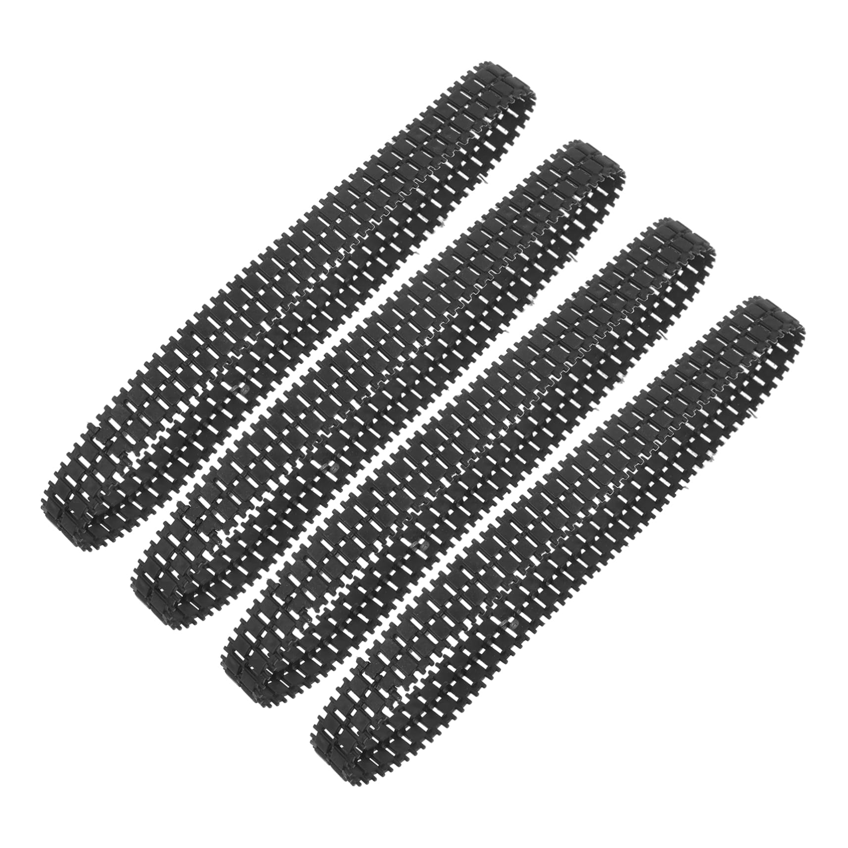 FOYTOKI Replacement DIY Tank Tracks 4 Pieces Rubber for Model Tank Easy to Install Toy Tank Treads