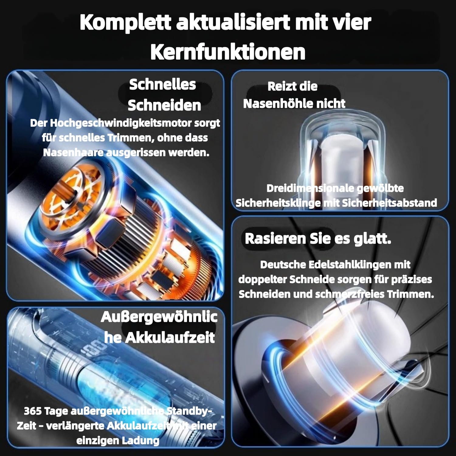Nasenhaartrimmer Herren Mr. Bold Pro-Nasenhaartrimmer Mit Hautschonendem Design Für Präzise