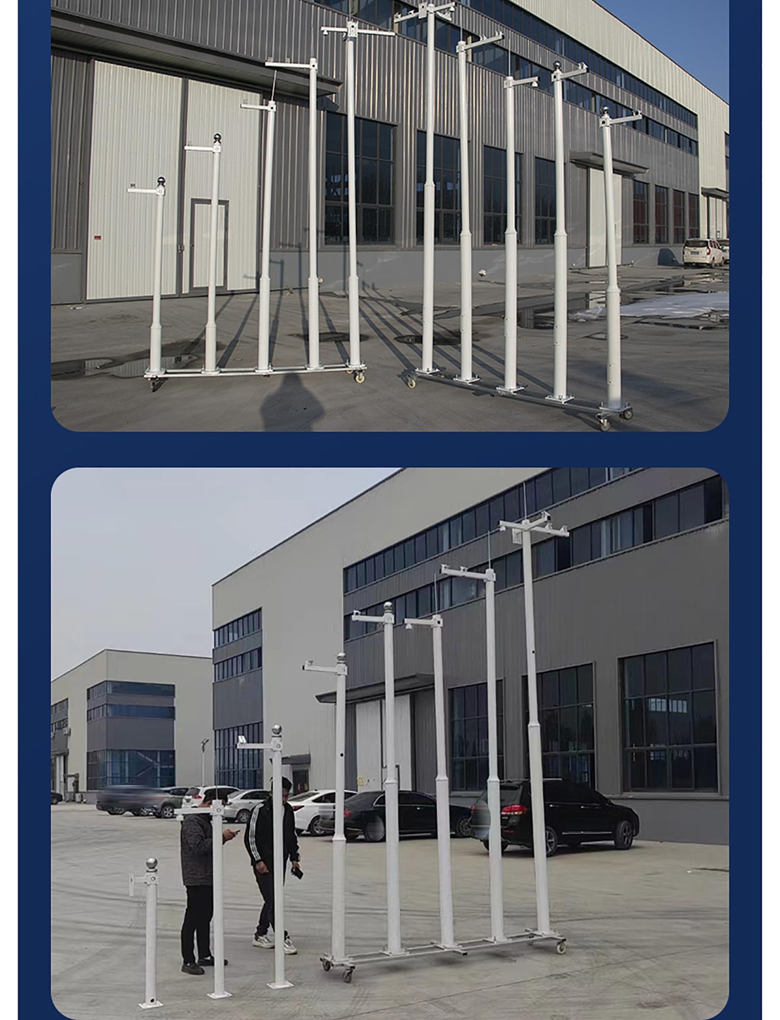 Poste de Soporte Ajustable de Alta Resistencia para cámaras de Exterior, Soporte Universal de 4,5 Metros (14,8 pies), Adecuado para cámaras de Seguridad y televisores, Poste de Metal para mo