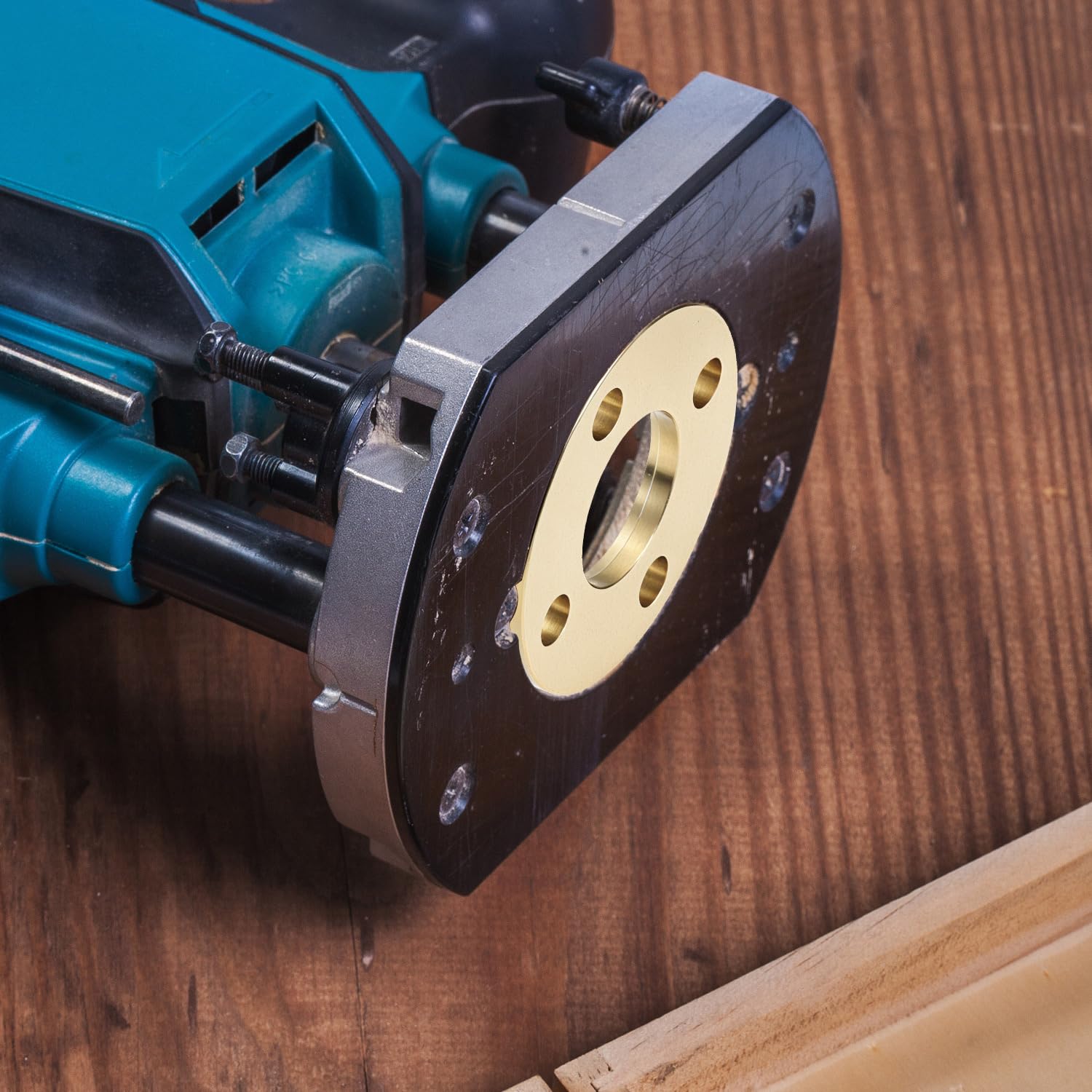 QWORK® 10 Piezas guía enrutador con adaptador de tuerca de contra, para trabajos de fresado versátiles