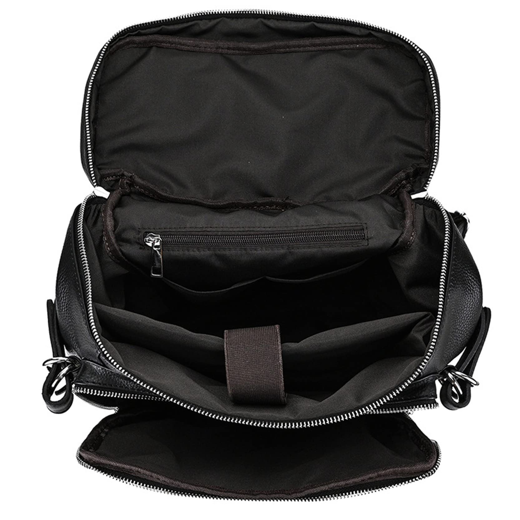 Laptoptasche Rucksack Herren Arbeit Schulrucksack, Herren Vintage Echtes Leder Rucksack 15,6 Zoll Laptop Tasche Mode College Tasche Große Kapazität Computer Rucksack Reise Daypack für Business/Schule/