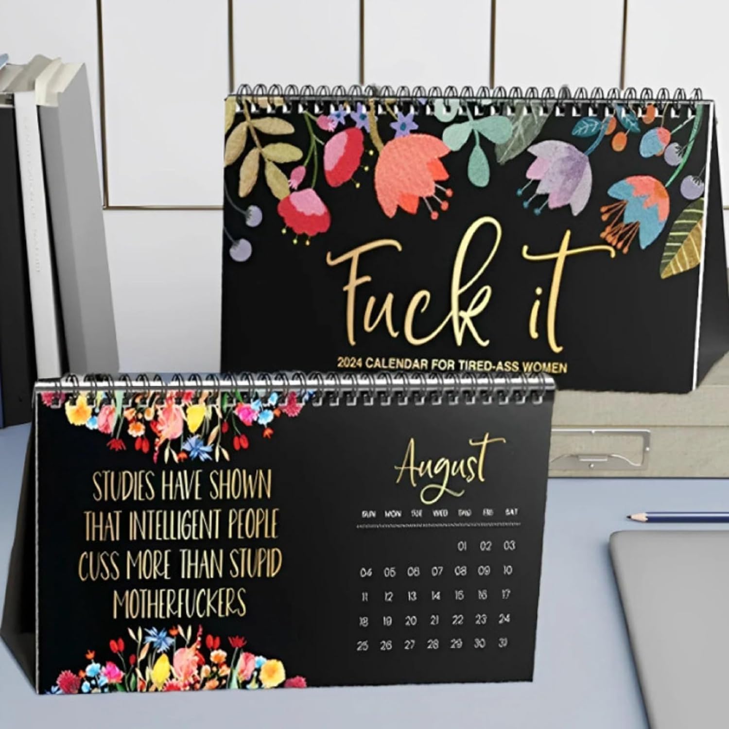 Amazon.com : 2024 Desk Calendar for Tired-Ass Women - Sweary Calendar,  Funny Monthly Desk Calendar, Big Ass Calendar, Tired Woman Calendar, White  Elephant Gag Gift for Women (1 Pcs) : Office Products