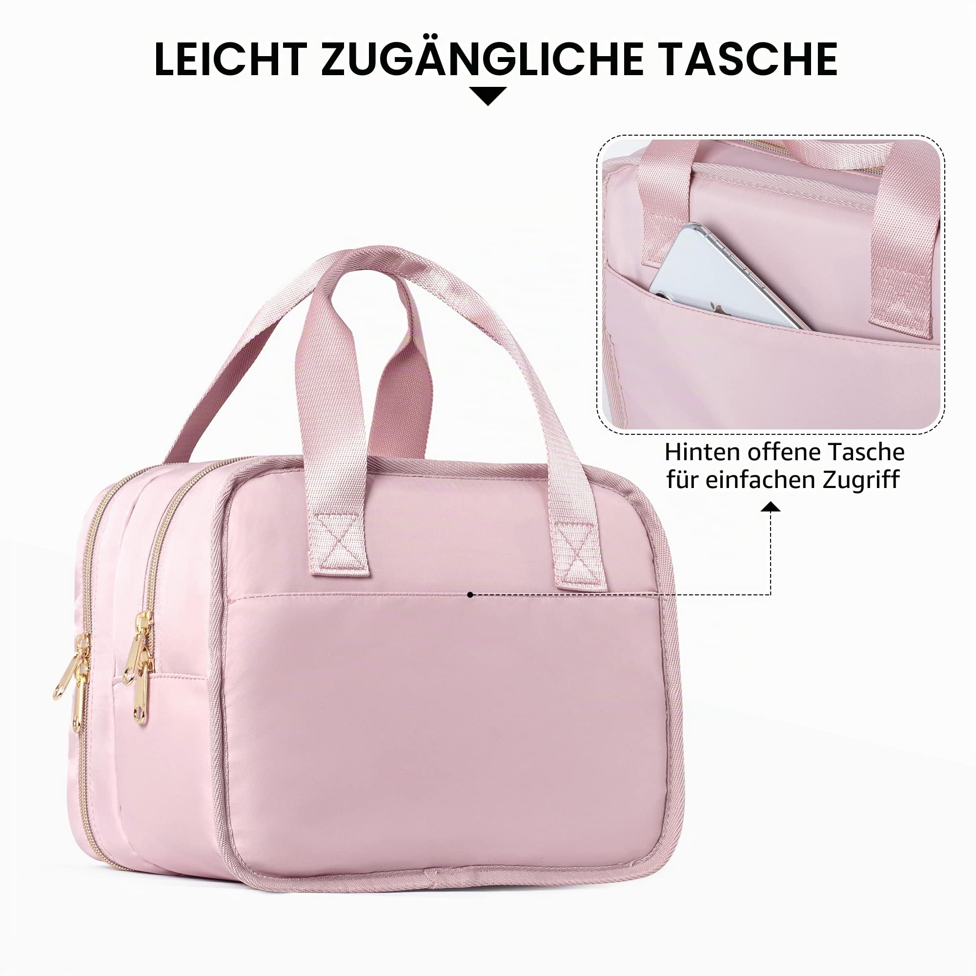 Fasrom Tragbare Milchpumpen Tasche mit Eisbeutel, kompatibel mit Elvie Hands-Free Pumpen Pump in Style, Tragetasche für milchpumpe Pumpentragetasche für berufstätige Mütter, Rosa