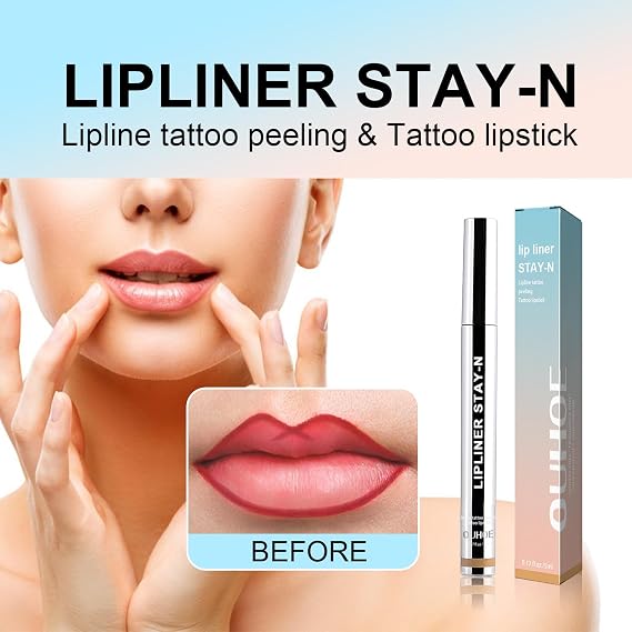 Lip Stain Peel off, Lip Stain Peel off Long Lasting, Waterproof & Transfer-Proof Natural Matte Finish Peel off Makeup, Infused with Vitamin E & Hyaluronic Acid (Dark Brown)