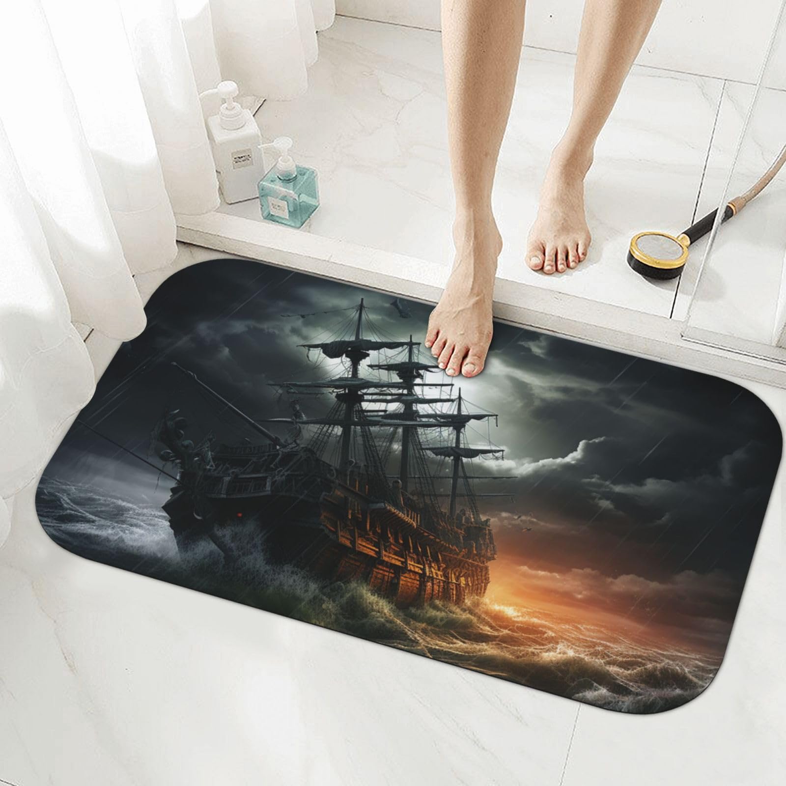 Tapis de bain séchage rapide en pierre pour éliminer l'humidité et les sols mouillés