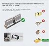 Tuya APP Digital Password RFID Card Bluetooth Cylinder Lock TTLock WIFI Remote Contro Keyless Electronic Smart Door(Ttlock Silver,A 45 B 45)