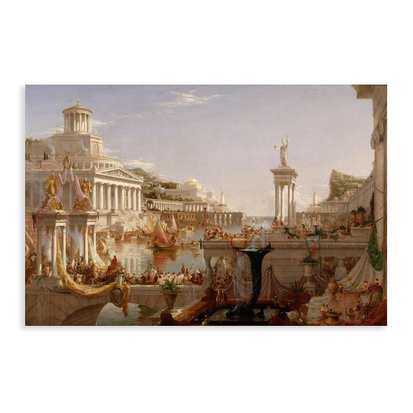 WCYB Thomas Cole Course of Empire The Consummation of The Empire by Thomas Cole Prints Posters Canvas Deco Paintings Wall Art For Office Living Room Unfram