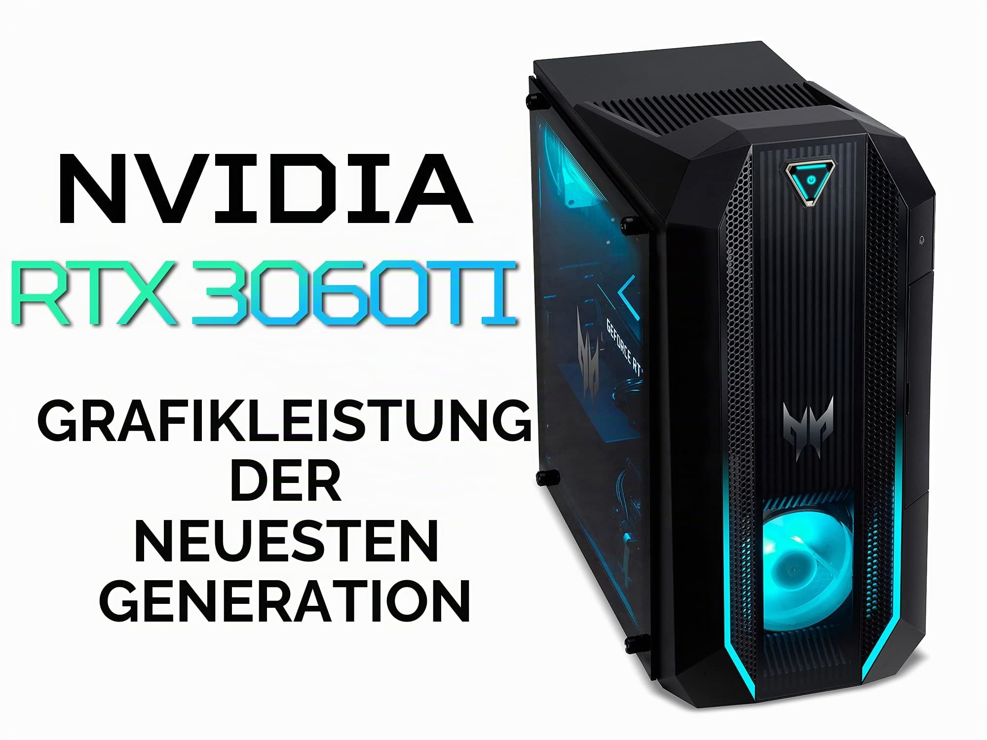Acer Predator Orion 3000 PO3-630 Gaming PC - (Intel Core i5-11400F, 16GB, 1TB HDD und 256GB SSD, NVIDIA GeForce RTX 3060Ti, Windows 10, Schwarz)