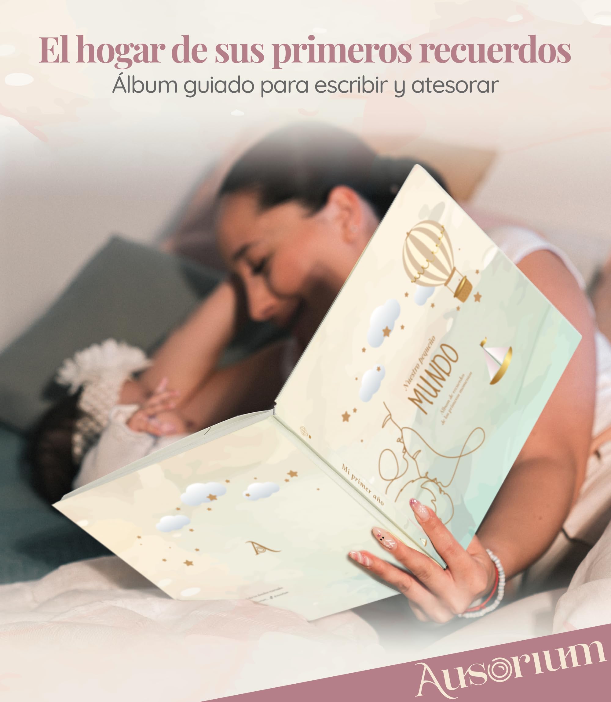 Album Bebe Mi Primer Año Niño o Niña Con Pegatinas Espacio Para Ecografia Libro De Recuerdos y Fotos Regalo Recien Nacido 0–12 Meses Con Sobres 82 Paginas Baby Shower Padres Primerizos Primeras Veces - 3