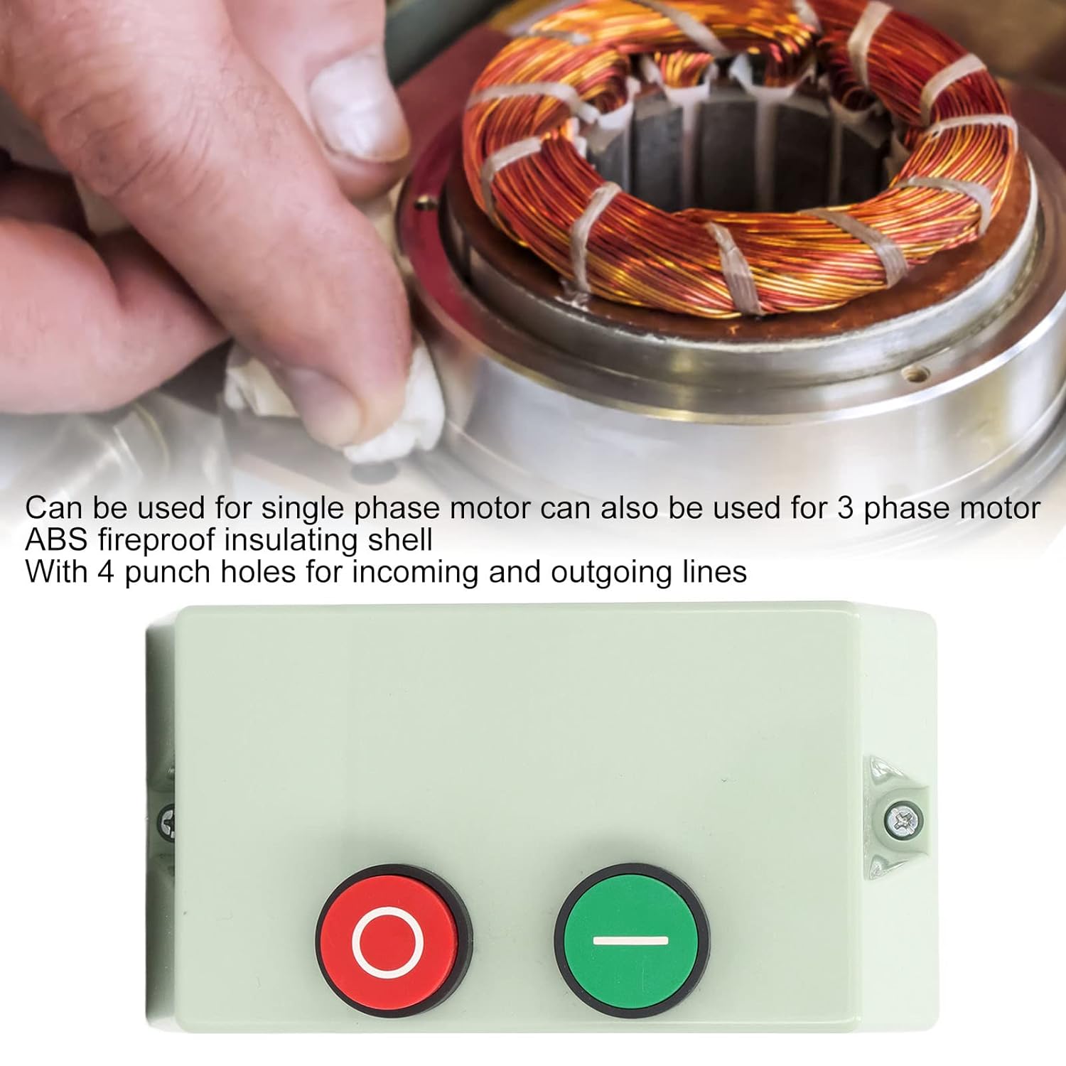 AJDFVHJF Magnetic Switch Magnetic Starter Magnetic Switch Box Single Phase 220V 230V 3 Phase 380V 400V 9u201113A