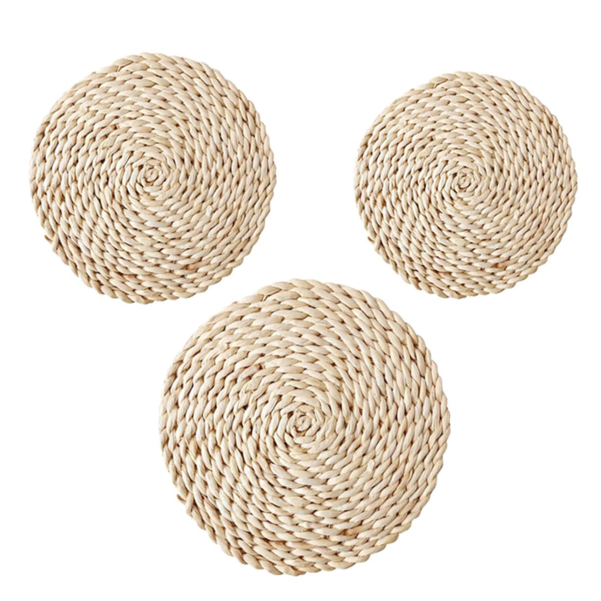 Set de table en paille pour repas de cuisine et décoration de table bohème beige