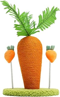 Mipcase Cat Tree Indoor Toys Cat Scratching Post Scratching Post Carrot Cat Claw Scratcher for Indoor Cats Sisal Rope Scratch Pad for Cat Training Climbing Cat Wall Scratcher Cat Tower