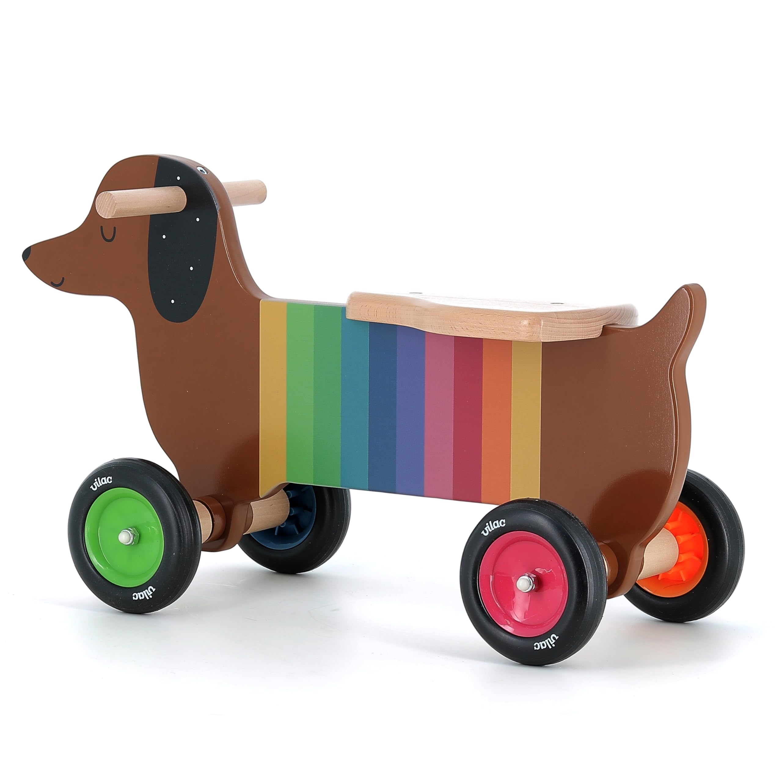 Rutschtier Hund Andy Westface Rutschtier aus Holz für Kinder ab 18 Monaten
