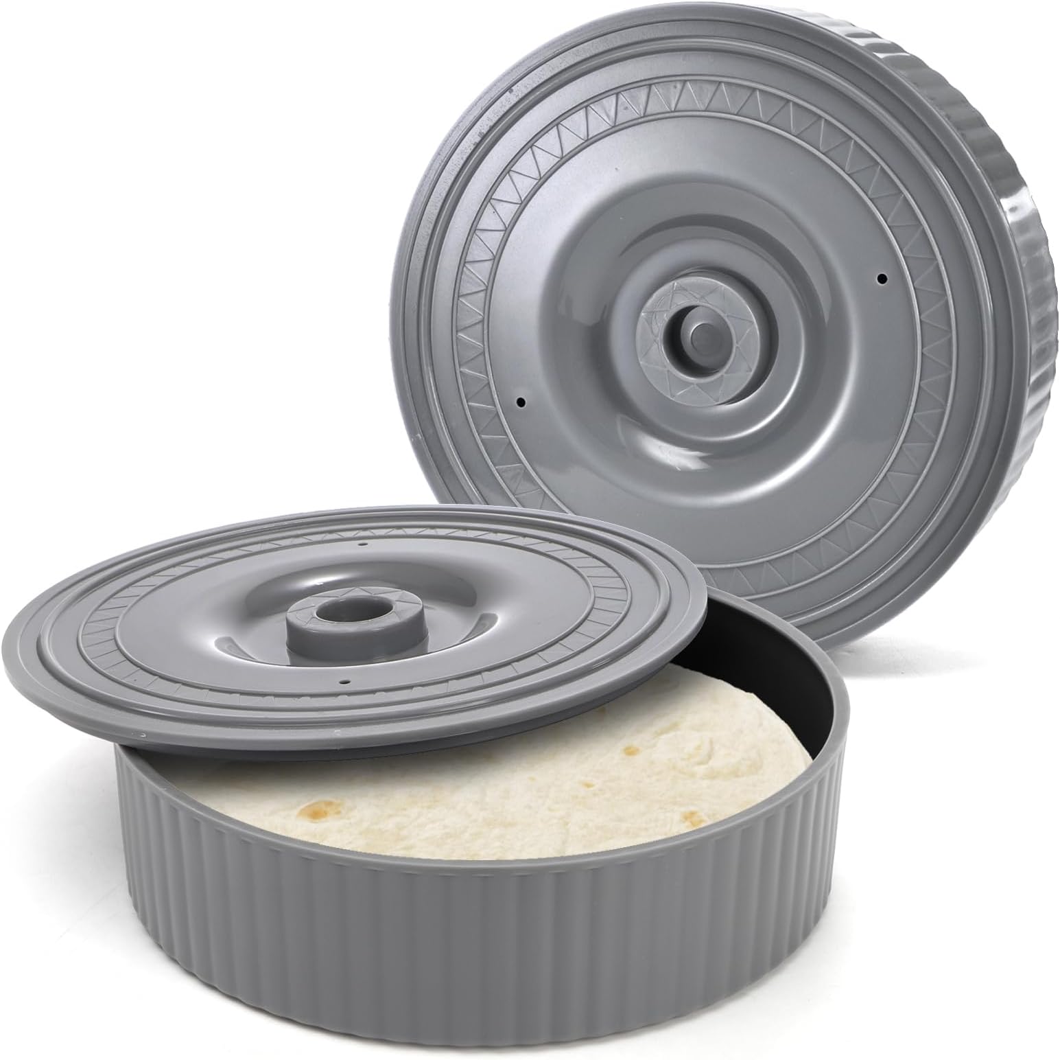 Ole Rico Mexican Tortilla Warmer/Holder - Corn Keeper, Basket Lid Server, Keeps Warm, Microwave Safe - Green - View #2