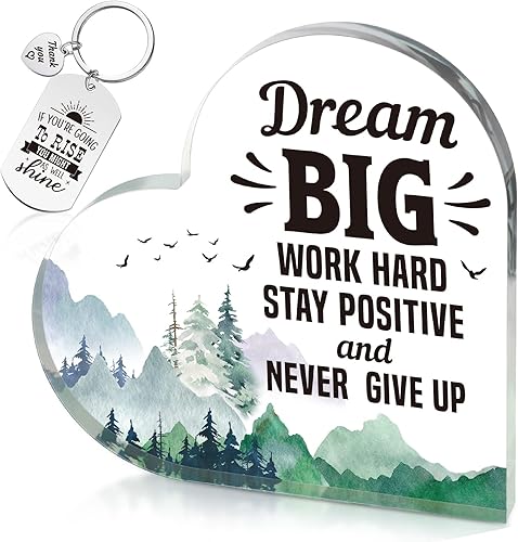 Decoración de oficina para mujer, regalos inspiradores para mujer, regalos de agradecimiento de acrílico, regalos para el día de San Valentín, placa