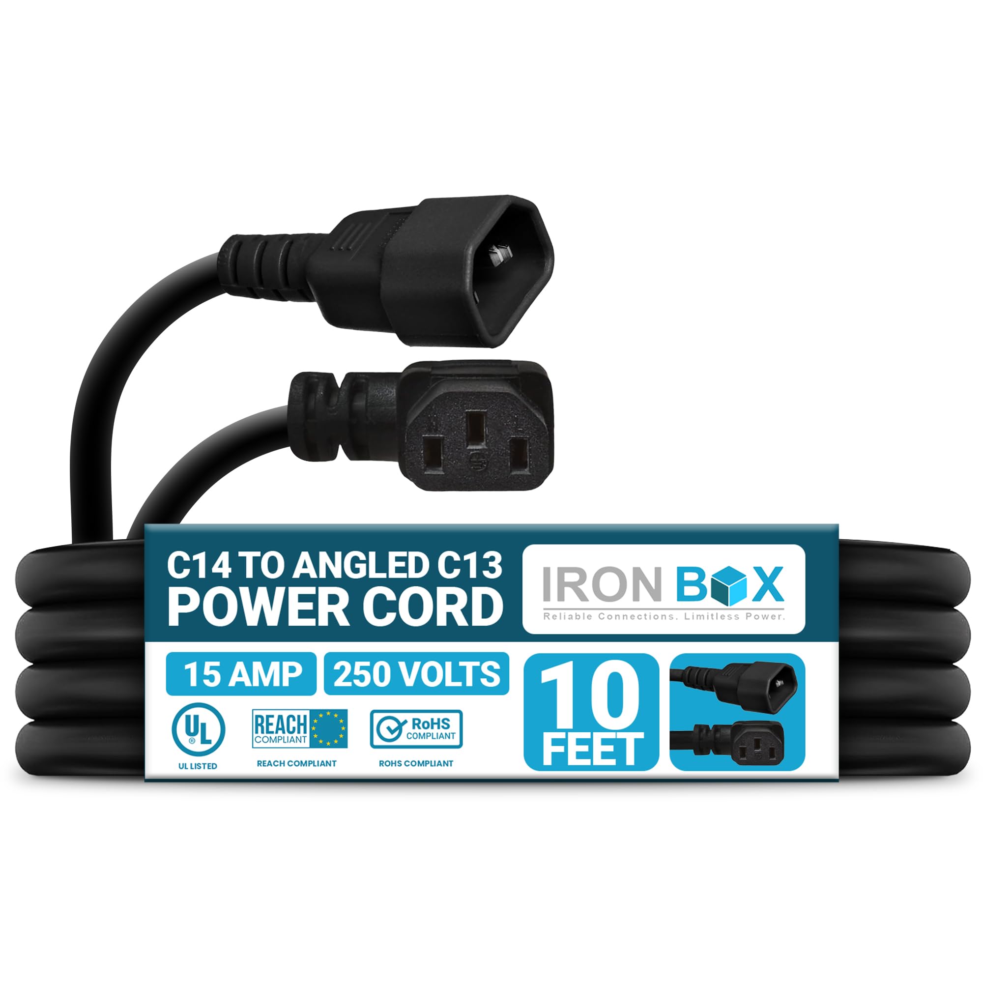 Amazon.com: IronBox Electric - C14 to Right Angled C13 Power Cord