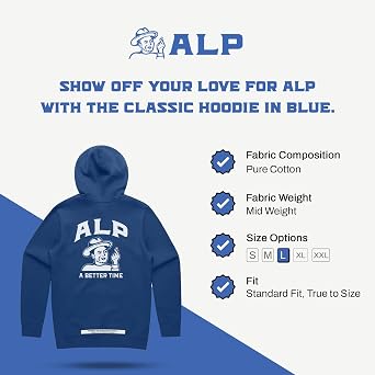 Supply Co - Classic Hoodie Blue Pullover - Midweight - Size L
