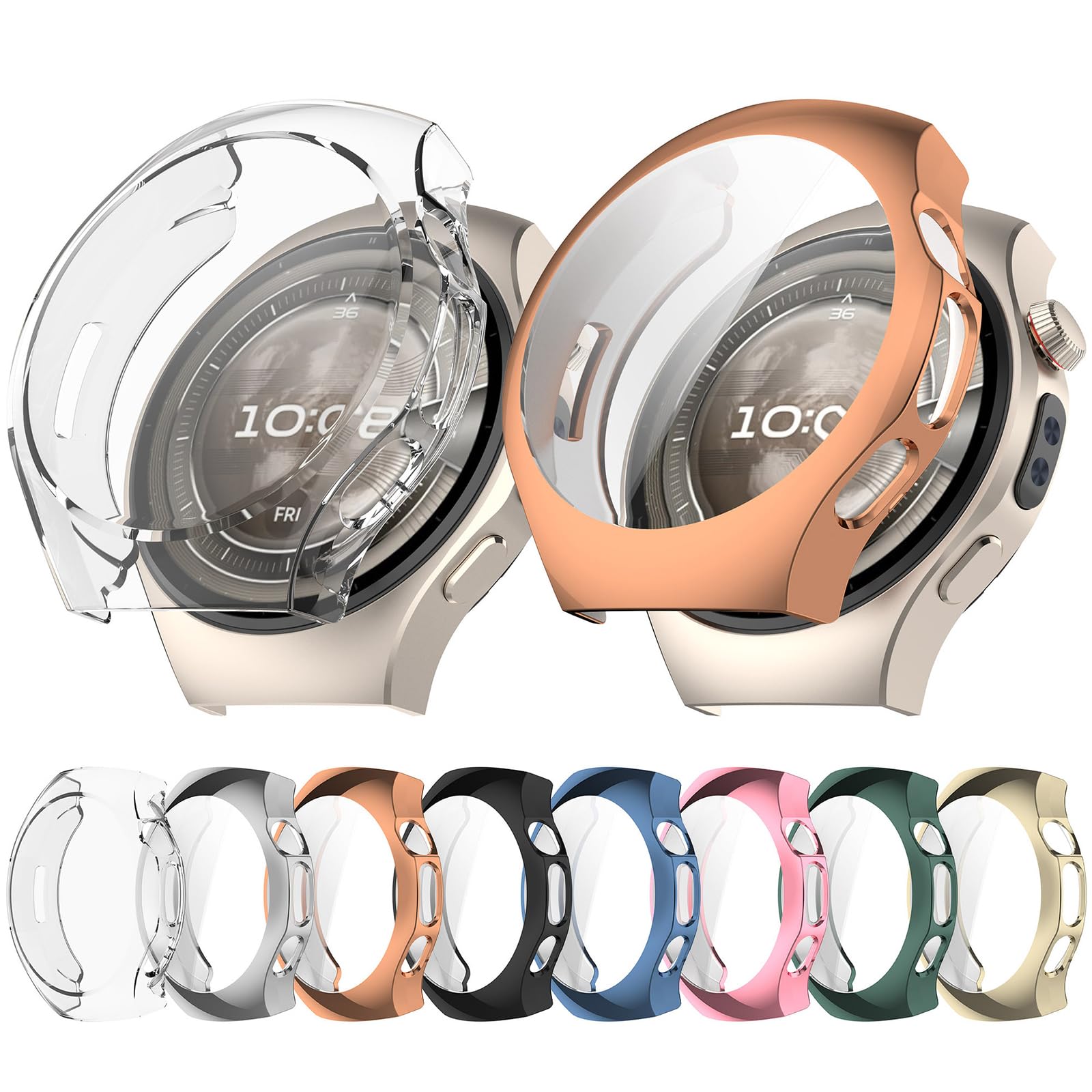 Etui na Huawei Watch 5 46 mm, Silikonowa osłona ekranu TPU, anty-rys, anty-pył, obudowa ochronna na Huawei Watch 5 46 mm