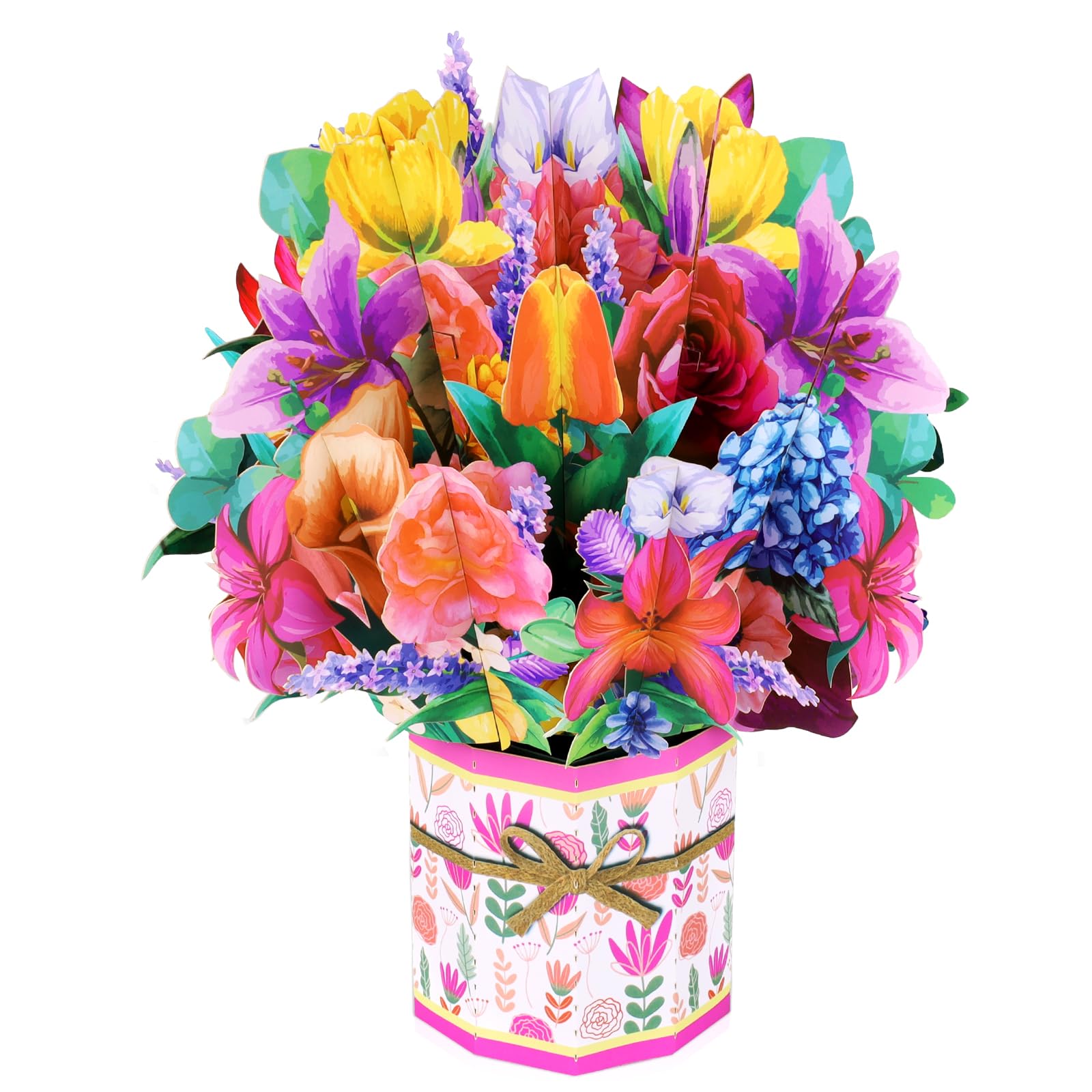 Hundred Roses in Bloom Pop Up Paper Flower Bouquet Greeting Cards with Blank Note & Envelope, ideal gift for celebrating Love, Birthday, Anniversary, Special Moments, Valentine's Day