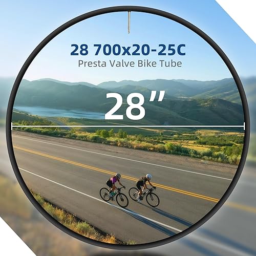 Miniatura 4 de Tubos de bicicleta Race 28 700x20-25C 700x32-47C, tubo interior 700C con válvula Presta paquete de gran valor (paquete de 6 tubos Conti y 2 palancas