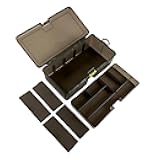 multi-functional lure box with detachable double-layer partitions, perfect for texas rig and other fishing tackle storage