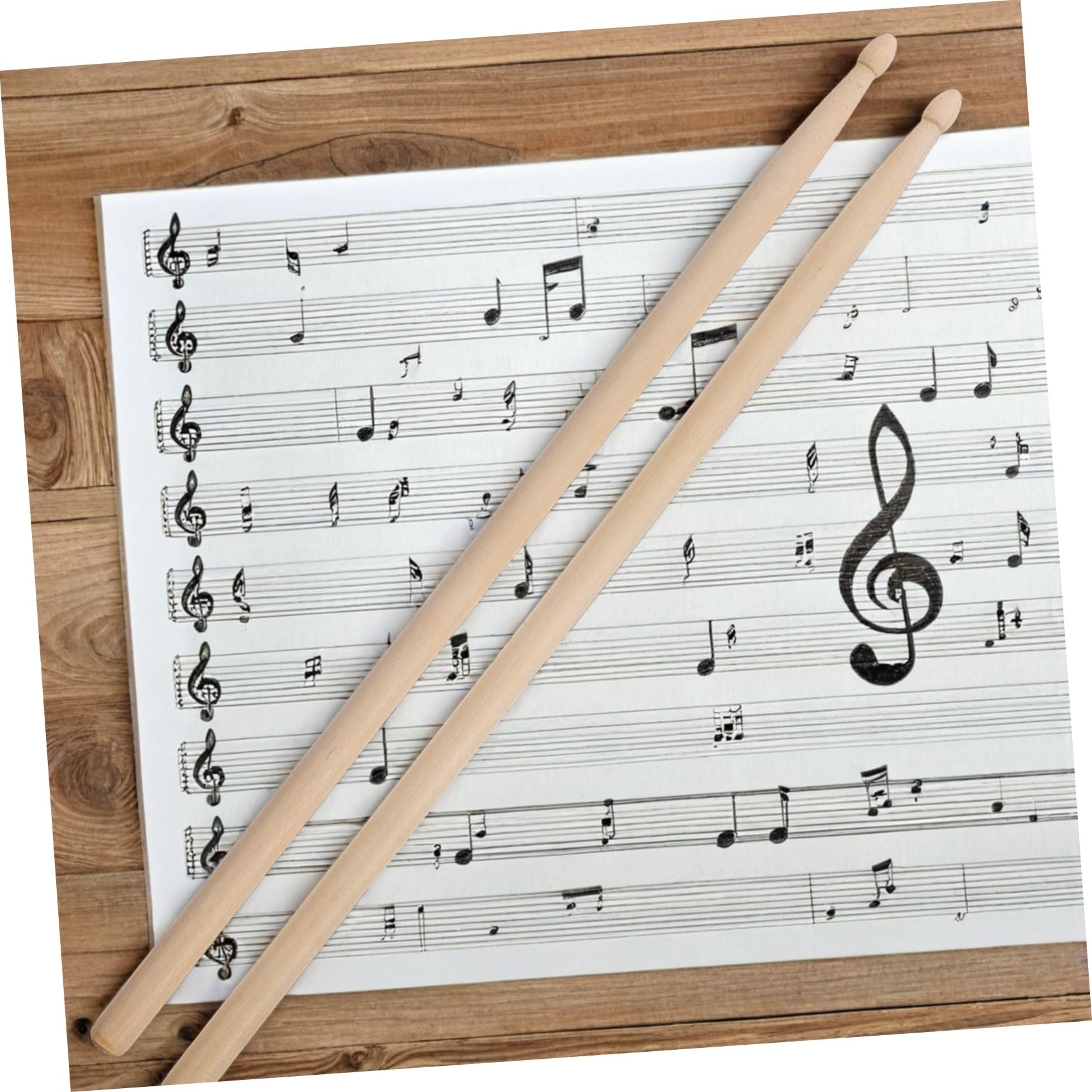 Milisten 12pares Baquetas de Jazz para Batería de Madera con Punta Redonda para Practicar Casa Bandas Escolares Suministros para Percusión