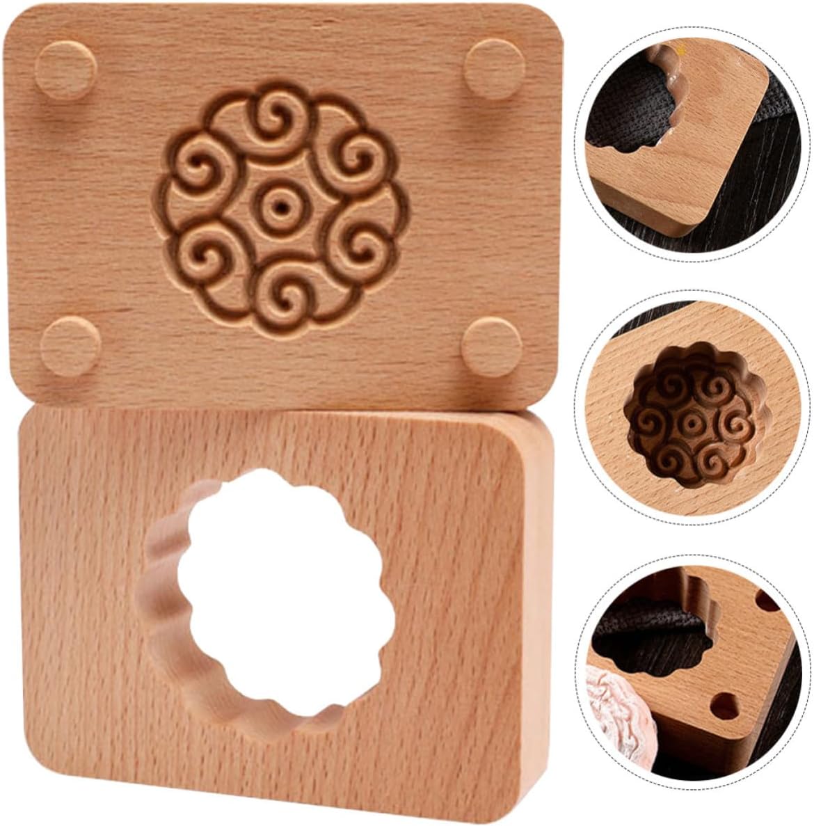 Manual Green Bean Cake Baking Mold, Hand Pressed Wooden Tool