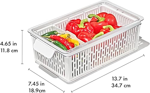 Miniatura 10 de OXO Good Grips Produce Saver - Contenedor mediano, 13.8 x 7.4 x 4.7 pulgadas, blanco