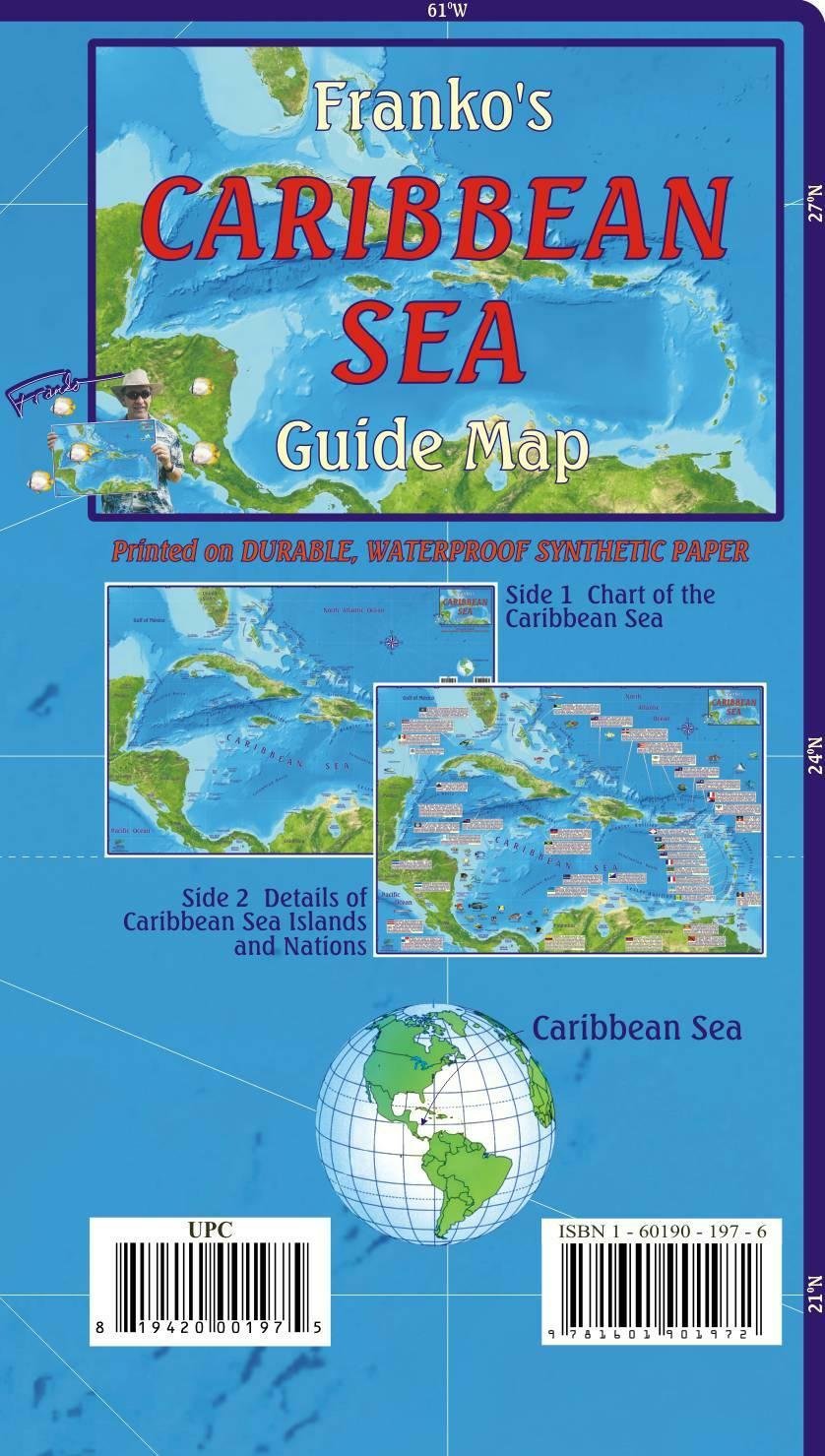 Caribbean Sea Guide Franko Maps Waterproof Map