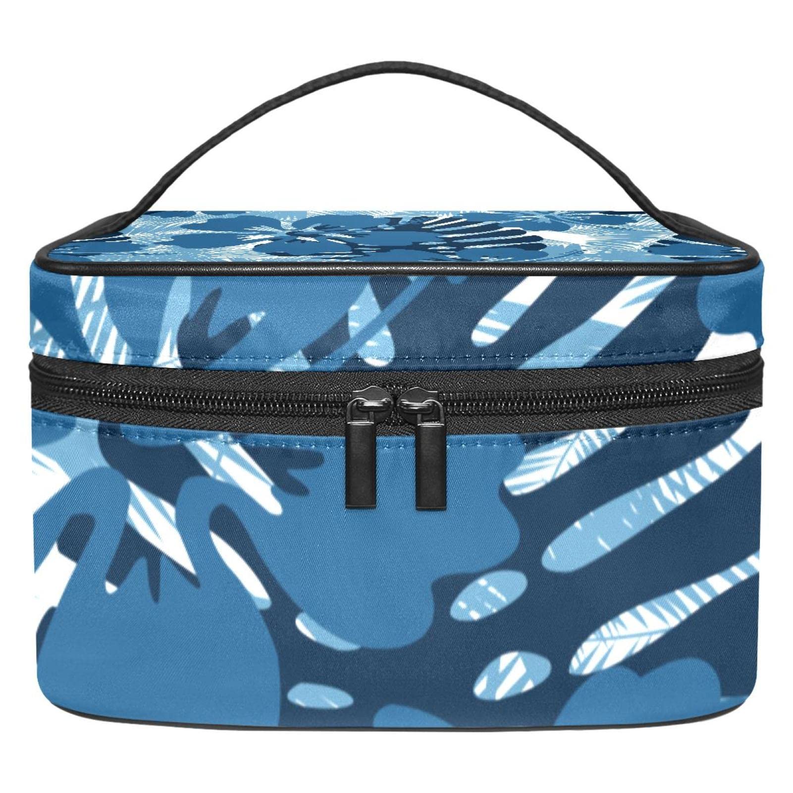 Double zipper cosmetic bag de voyage portable grand format pour pinceaux et maquillage - 8