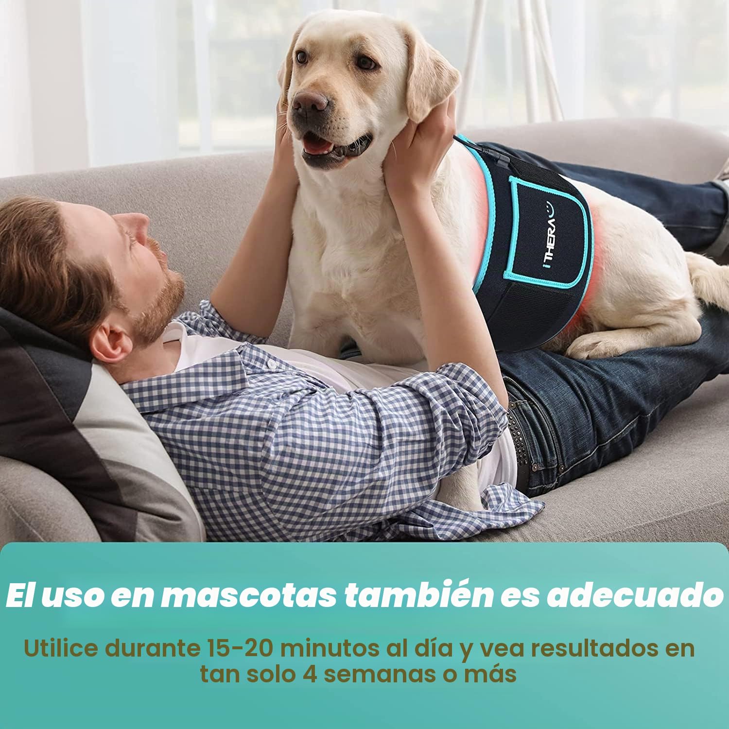 iTHERAU Lámpara de luz roja con 660 y 850 nm de longitud de onda, lámpara de luz roja para aliviar el dolor de articulaciones o espalda, tensión muscular, envoltura de labios para el cuerpo