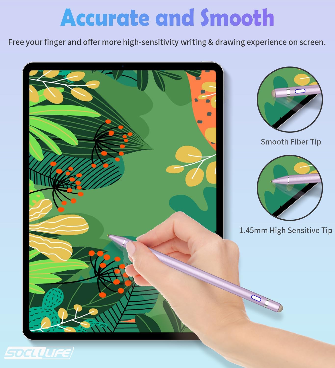 Active Stylus Pens for Touch Screens, Dual Pen Tips for iOS & Android Drawing & Writing, High Precise Digital Pencil for Apple iPhone 15 to 6, iPad Air/Pro/Mini, Phone/Tablet/Samsung/Kindle