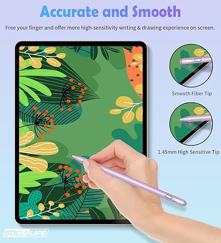 Miniatura 2 de Lápiz óptico activo para pantallas táctiles, puntas dobles para i-OS y Android dibujo y escritura, lápiz digital de alta precisión para A-pple