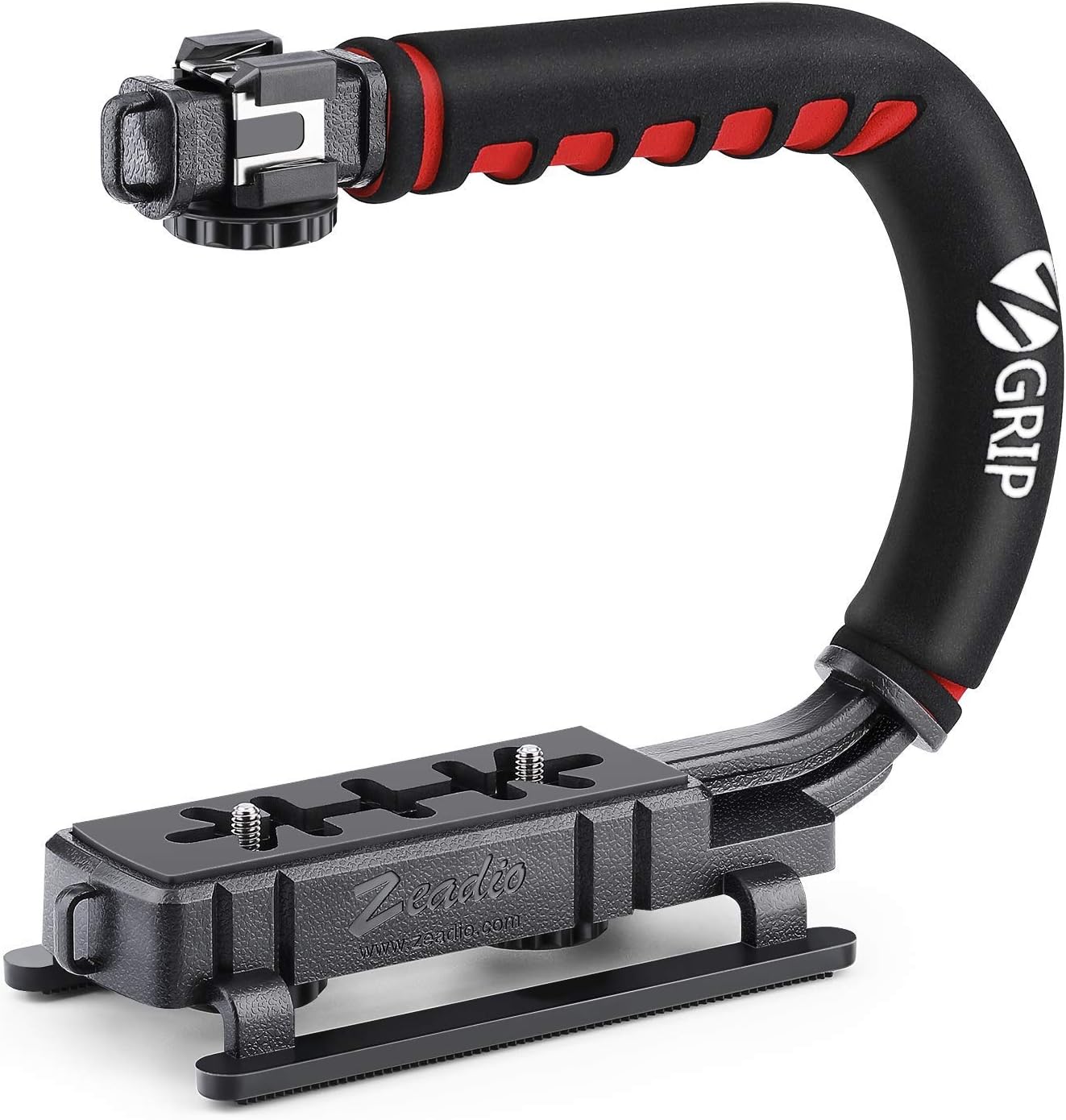 Zeadio Video Action Stabilizing Handle Grip Handheld Stabilizer with Cold Shoe Mount for All DSLR Camera Camcorder
