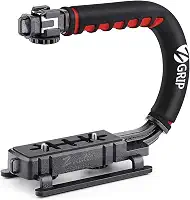 Zeadio Acção de Vídeo Estabilizando Handle Grip Estabilizador Handheld com Cold-Shoe Mount para Canon Nikon Sony Panasonic Pentax Olympus DSLR Camera Camcorder