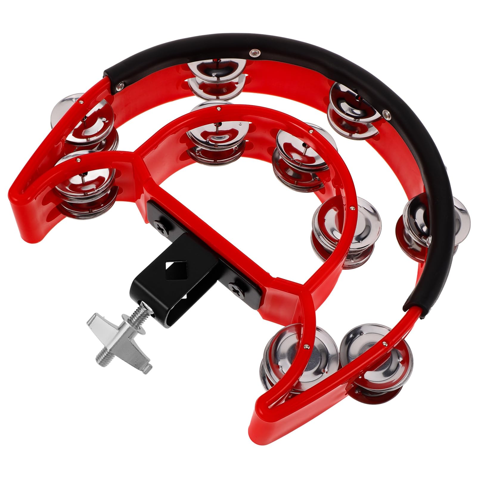 ifundom Beginner Tambourine for Drums Quick Response Metal Jingles for Drum Supplies