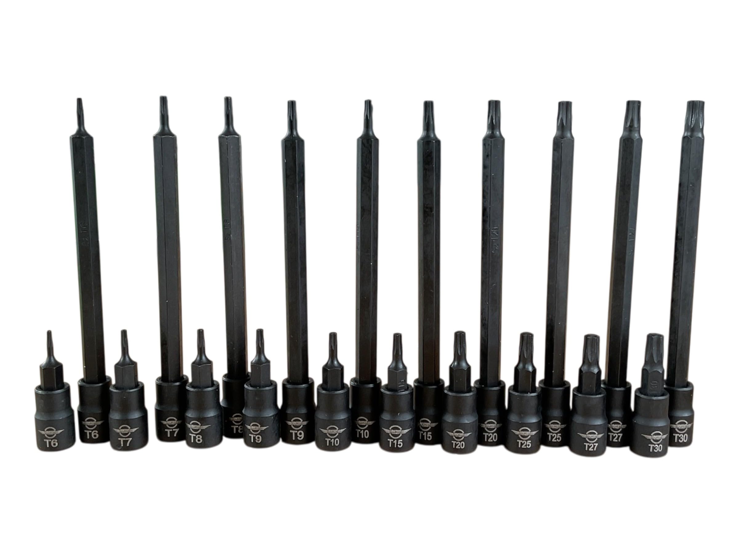 PHITUODA 5 Pcs T15 Torx Bit Socket 1/4" Drive S2 Alloy Steel Cr-V - View #7