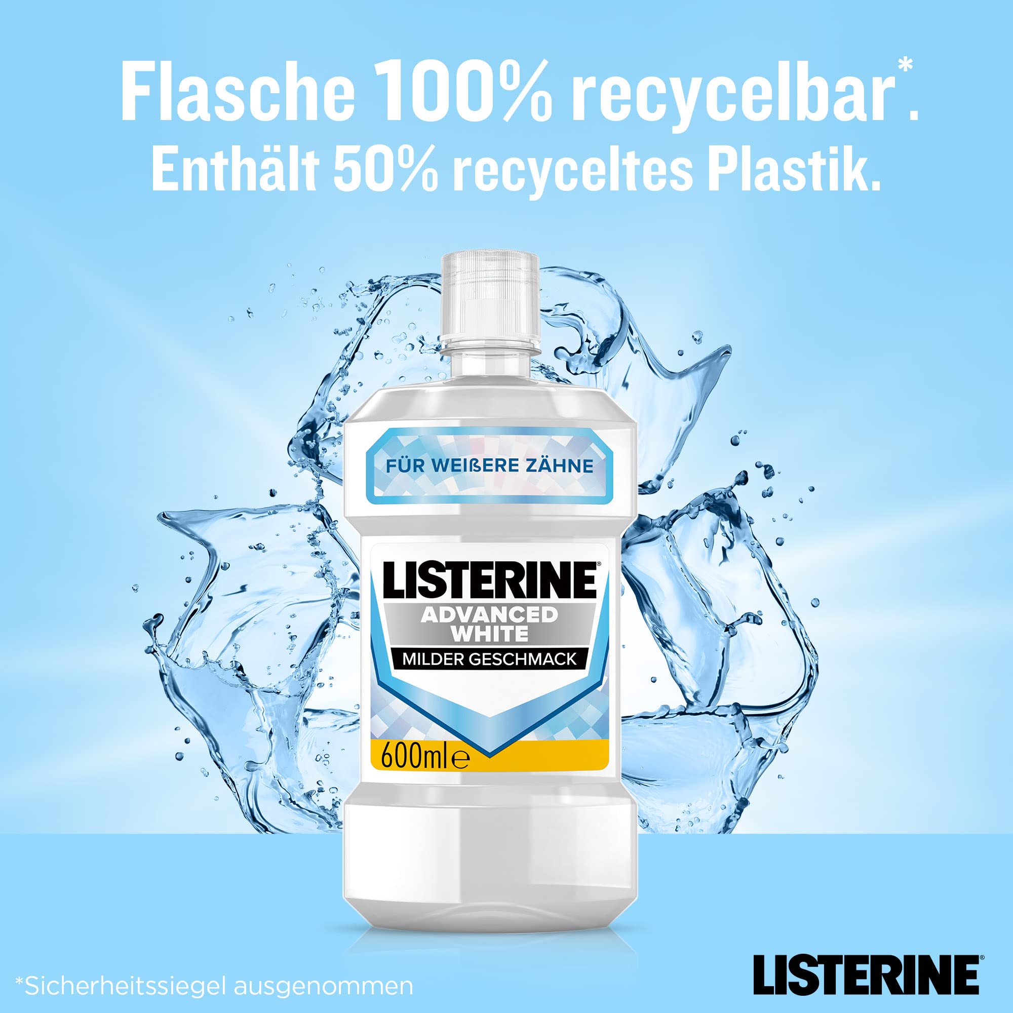 Listerine Advanced White łagodny smak 6 x 500 ml