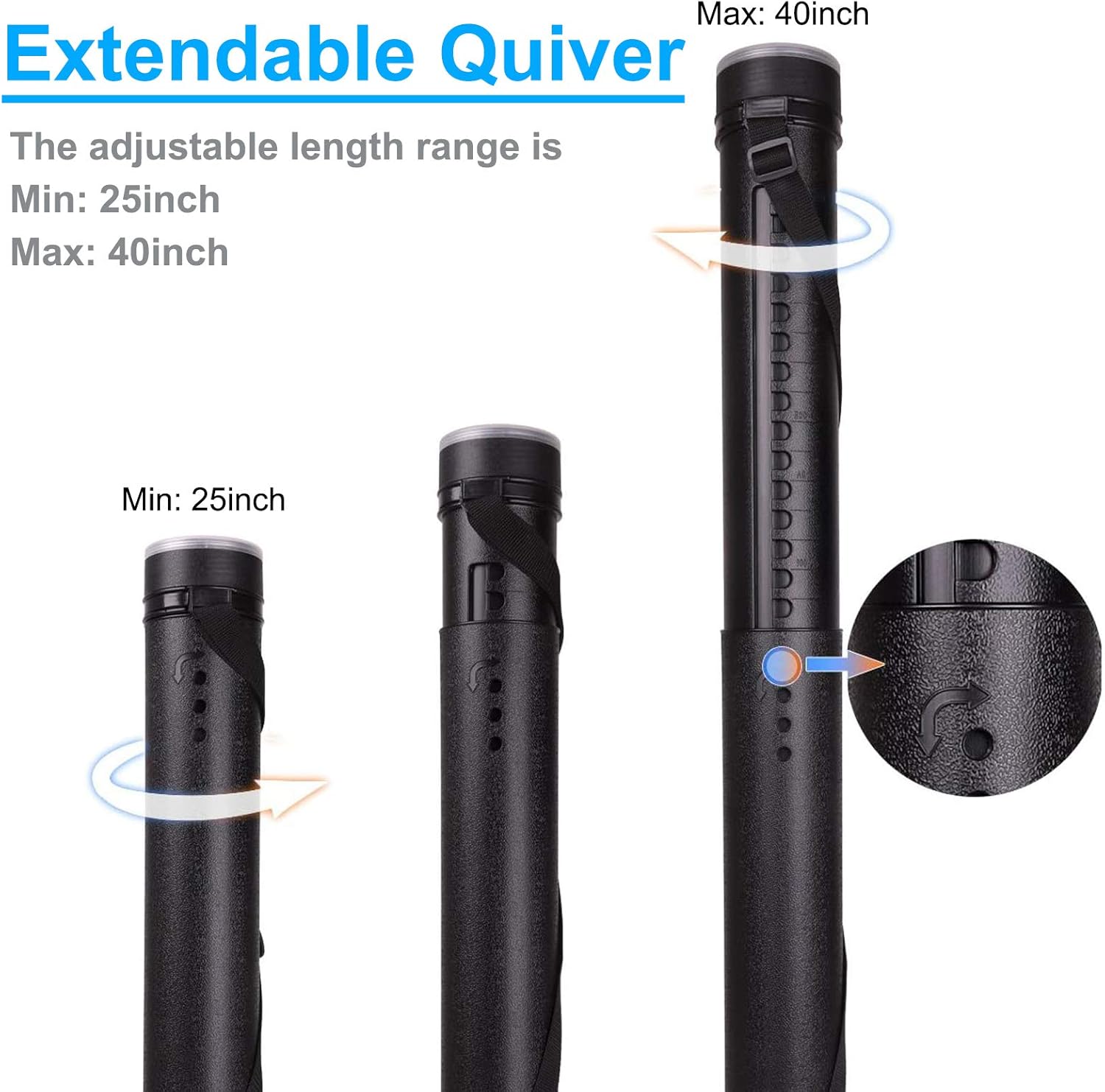 VNAKER Archery 30Inch Carbon Arrow Set with Arrow Quiver for Compound & Recurve Bow, 12 Pcs Arrow and 1Pcs Quiver (Black) : Sports & Outdoors