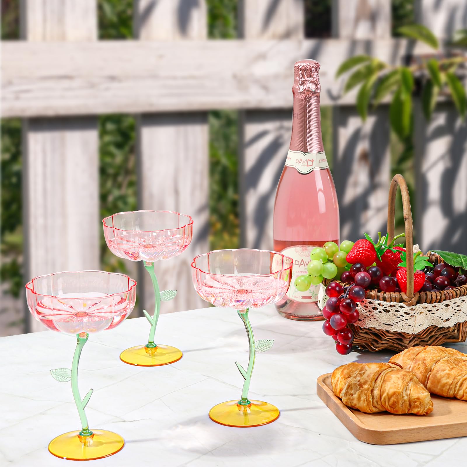 Pink Plastic Cocktail Glasses - 24 Pack -6