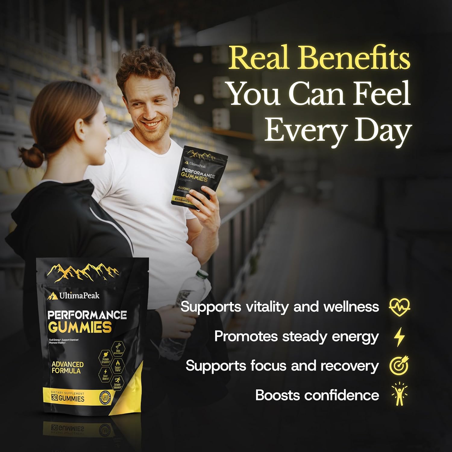 Pure Himalayan Shilajit Gummies with Ashwagandha,Trace Minerals & Fulvic Acid, Natural & Non GMO Supplement for Men & Women, 30 Count - Image 4