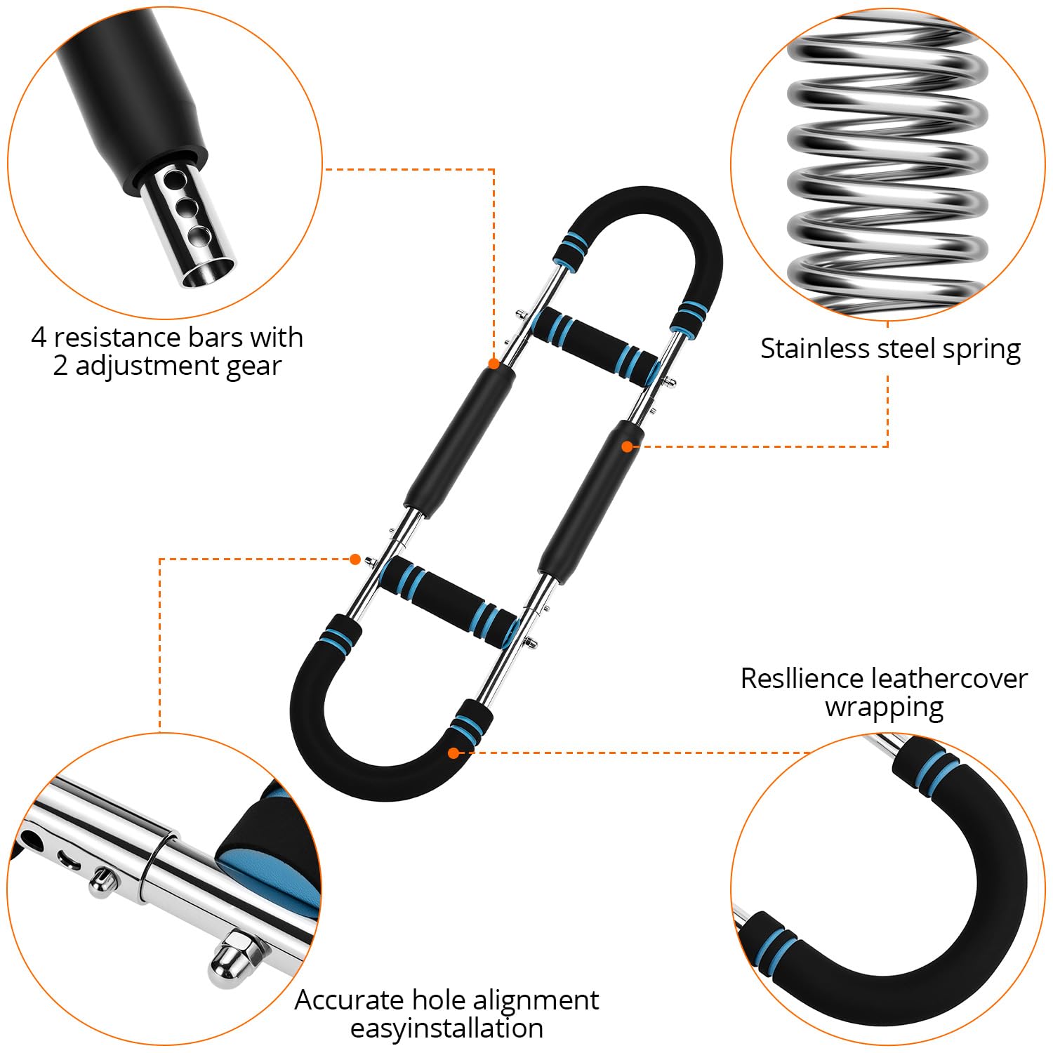 Image secondaire de QWORK Armtrainer Réglable 30-50 kg pour Entraînement de Force à Domicile