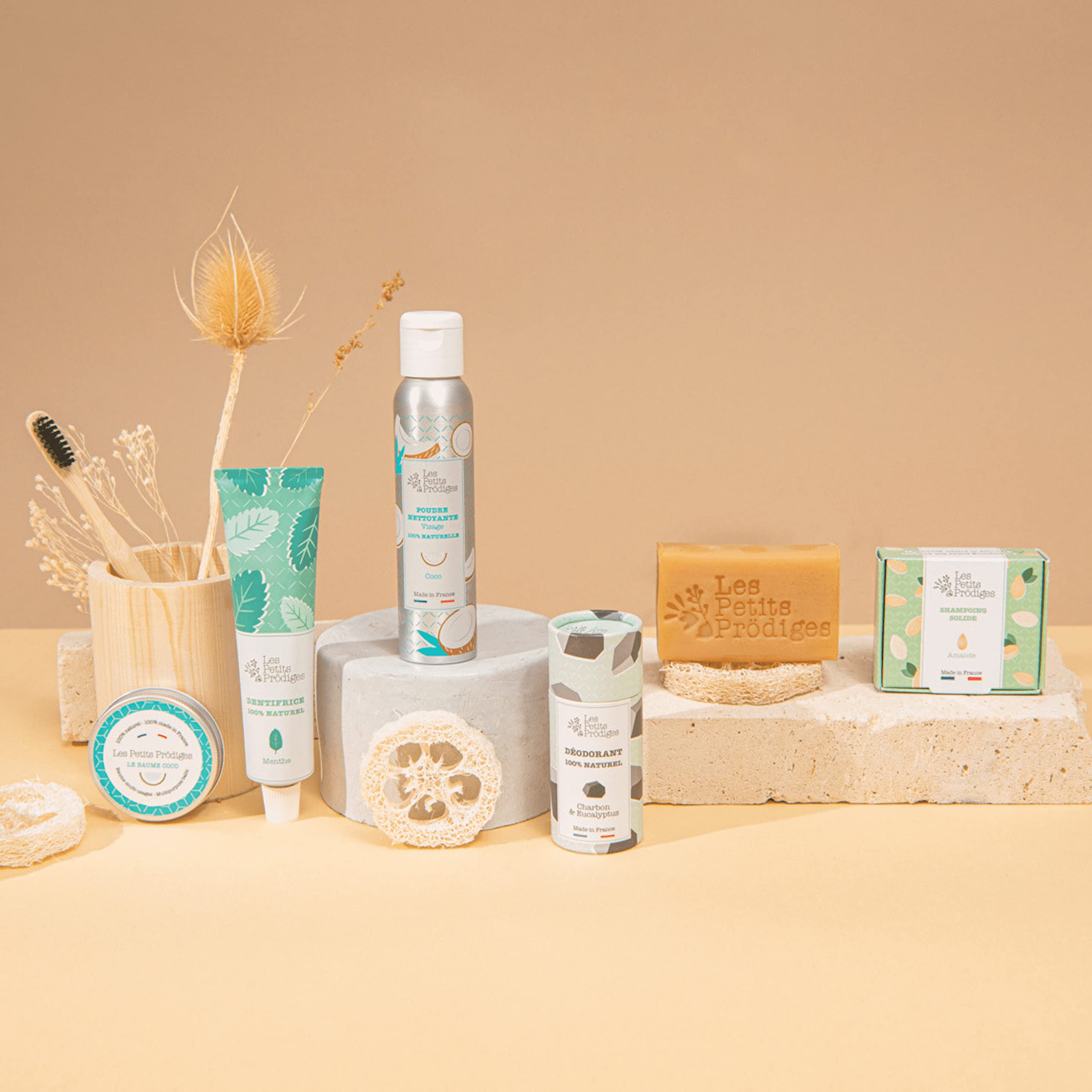 Polvere detergente viso fiore di cotone – 100% naturale senza conservanti – detergente schiumogeno all'acqua – Made in France – non testato su animali – imballaggio riciclabile – Les Petit Prodigies